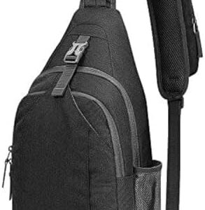G4Free Sling Bag RFID Blocking Sling Backpack Crossbody Chest Bag Daypack for Hiking Travel(Black)