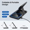 Wireless Charger, 3 in 1 Wireless Charging Station, Fast Wireless Charger Stand for iPhone 15 14 13 12 11 Pro Max XR XS 8 Plus, for Apple Watch 8 7 6 5 4 3 2 SE,for AirPods Pro 3 2 (Black) - Image 5