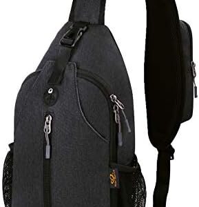WATERFLY Crossbody Sling Backpack Sling Bag Travel Hiking Chest Bag Daypack
