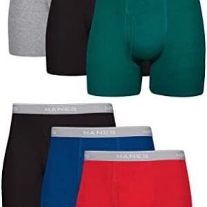 Hanes Men's Boxer Briefs, Soft and Breathable Cotton Underwear with ComfortFlex Waistband, Multipack