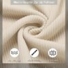 COOFANDY Men's Quarter Zip Up Pullover Slim Fit Mock Neck Long Sleeve Sweaters Casual Corduroy Polo Sweatshirt - Image 5