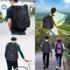 SHRRADOO Extra Large 52L Travel Laptop Backpack with USB Charging Port, College Backpack Airline Approved Business Work Bag Fit 17 Inch Laptops for Men Women,Black - Image 7
