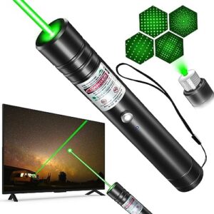 MIPREZT Rechargeable Green Laser Pointer high Power, 5000 Feet Long Range Laser Beam Light Pen, Strong Laser Pointer for TV LED LCD Screen, Green Laser Light for Dogs Cats Outdoor Hunting Teaching