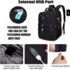 SHRRADOO Extra Large 52L Travel Laptop Backpack with USB Charging Port, College Backpack Airline Approved Business Work Bag Fit 17 Inch Laptops for Men Women,Black - Image 2