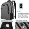 Matein Travel Laptop Backpack, Business Anti Theft Slim Durable Laptops Backpack with USB Charging Port, Water Resistant College School Computer Bag Gifts for Men & Women Fits 15.6 Inch Notebook, Grey - Image 2