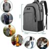 Matein Travel Laptop Backpack, Business Anti Theft Slim Durable Laptops Backpack with USB Charging Port, Water Resistant College School Computer Bag Gifts for Men & Women Fits 15.6 Inch Notebook, Grey - Image 6