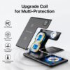 Wireless Charger, 3 in 1 Wireless Charging Station, Fast Wireless Charger Stand for iPhone 15 14 13 12 11 Pro Max XR XS 8 Plus, for Apple Watch 8 7 6 5 4 3 2 SE,for AirPods Pro 3 2 (Black) - Image 2