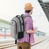 Matein Travel Laptop Backpack, Business Anti Theft Slim Durable Laptops Backpack with USB Charging Port, Water Resistant College School Computer Bag Gifts for Men & Women Fits 15.6 Inch Notebook, Grey - Image 9