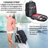 SHRRADOO Extra Large 52L Travel Laptop Backpack with USB Charging Port, College Backpack Airline Approved Business Work Bag Fit 17 Inch Laptops for Men Women,Black - Image 4